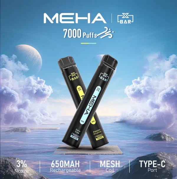 443a041ec20ac873464e45ded4706308.webp 【MEHA XBAR 魅嗨】小黑條7000口拋棄式小煙|3%丁鹽強勁擊喉|台灣現貨免運