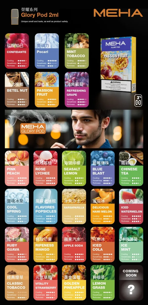 【MEHA魅嗨】一代通用煙彈｜2.0ml三顆裝適配｜台灣現貨免運