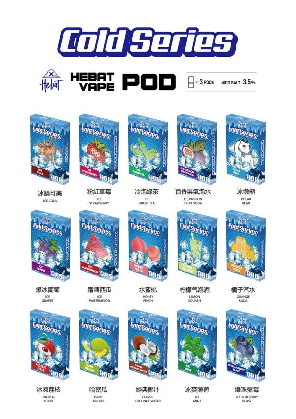 【Hebat 喜貝】一代通用煙彈 3入超值裝｜2ml大容量3.5%不鎖喉｜台灣現貨
