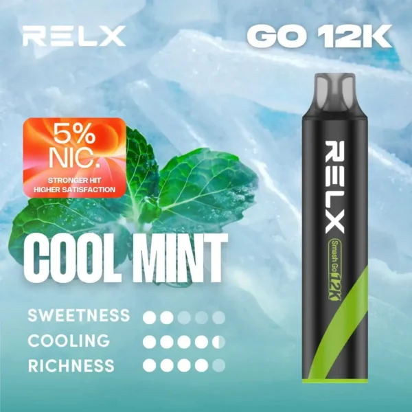 Cool-Mint-5.webp 【RELX Smash Go】12000口一次性小煙|15ml巨量5%強勁擊喉|台灣現貨