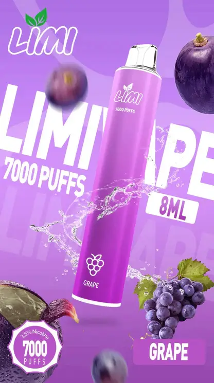 LIMI拋棄式一次性7000口-3.webp 【LIMI】7000口一次性小煙|3.5%強勁擊喉|台灣現貨免運