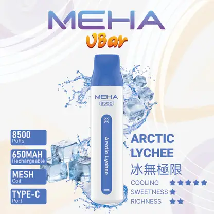 MEHA-8500口-VBar小白條-6.webp 【MEHA魅嗨】小白條8500口一次性小煙|3%丁鹽平順擊喉感|現貨免運專區