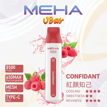 MEHA-8500口-VBar小白條.webp 【MEHA魅嗨】小白條8500口一次性小煙|3%丁鹽平順擊喉感|現貨免運專區