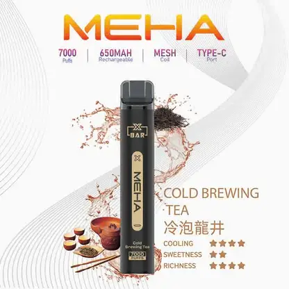 MEHA-XBAR-拋棄式-7000口小黑條-4.webp 【MEHA XBAR 魅嗨】小黑條7000口拋棄式小煙|3%丁鹽強勁擊喉|台灣現貨免運