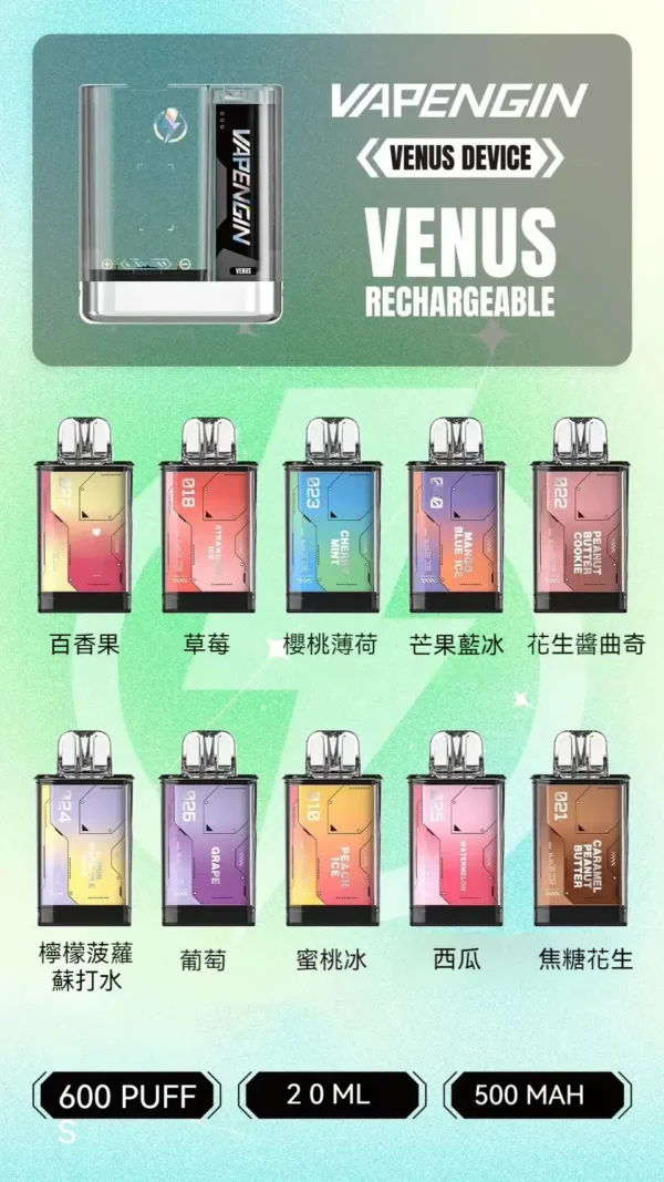 b8efa433e19267adb25949075b53771.webp 【加購130送主機+電池】【VAPENGIN】金星套裝|500mAh續航快充|台灣現貨免運