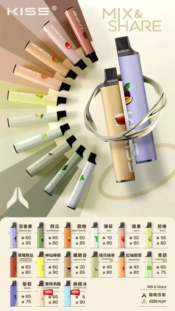 d624883724837515a48c1e82e103a222.webp 【KIS5鎧斯】6500口|雙芯磁吸自由配|台灣現貨極速秒發免等