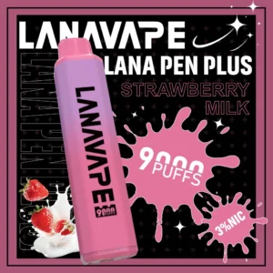 LANA一次性9000口-草莓牛奶-scaled-1-300x300 【LANA PEN PLUS】9000口拋棄式電子煙|15ml巨量儲油 × Mesh網芯霧化|台灣現貨秒發
